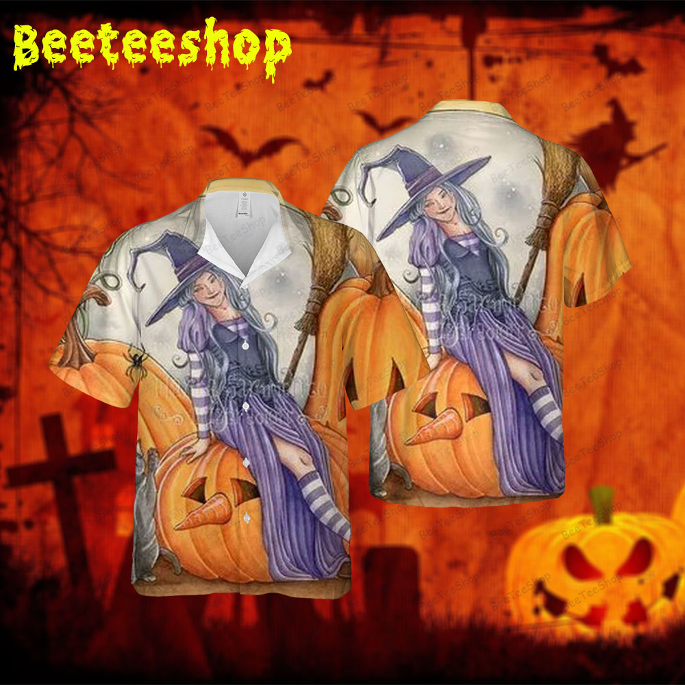 Witchs Pumpkins Halloween 380 Spread Collar Hawaii Shirt Witchs Pumpkins Halloween 380 Spread Collar Hawaii Shirt