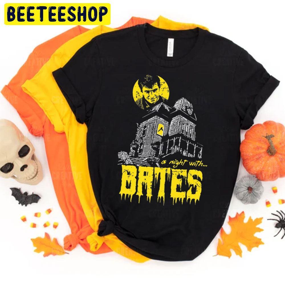 A Night With Bates Patrick Bateman Halloween Beeteeshop Unisex T-Shirt A Night With Bates Patrick Bateman Halloween Beeteeshop Unisex T-Shirt