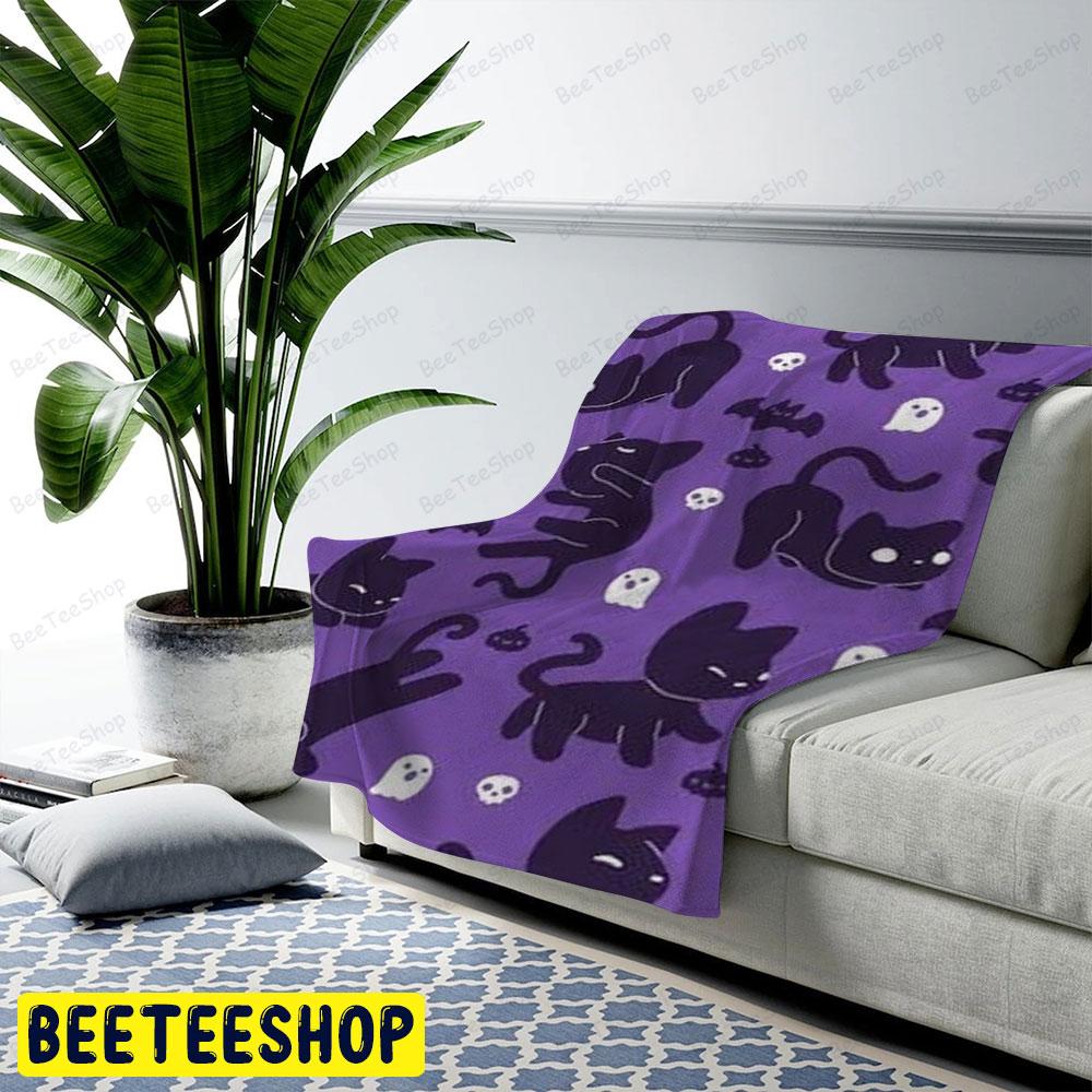 Bats Cats Halloween Pattern 246 Beeteeshop US Cozy Blanket Bats Cats Halloween Pattern 246 Beeteeshop US Cozy Blanket