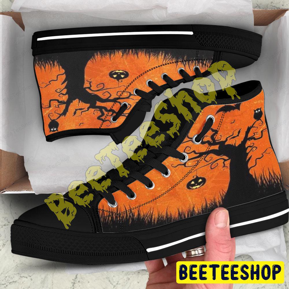 Bats Halloween Pattern 239 Beeteeshop Adults High Top Canvas Shoes Bats Halloween Pattern 239 Beeteeshop Adults High Top Canvas Shoes