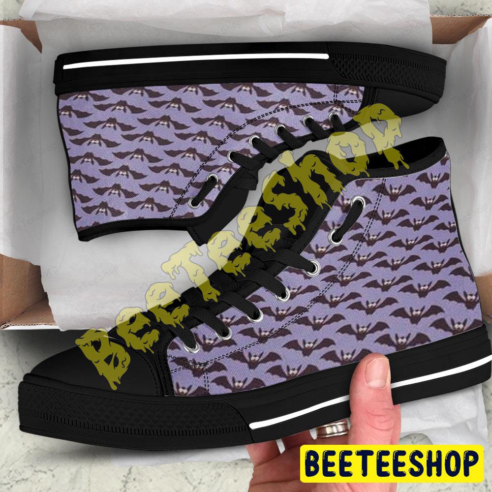 Bats Halloween Pattern 283 Beeteeshop Adults High Top Canvas Shoes Bats Halloween Pattern 283 Beeteeshop Adults High Top Canvas Shoes