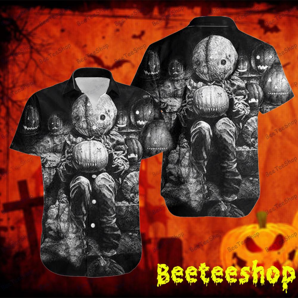 Black And White Sam Pumpkin Trick 'R Treat Halloween Beeteeshop Hawaii Shirt Black And White Sam Pumpkin Trick 'R Treat Halloween Beeteeshop Hawaii Shirt