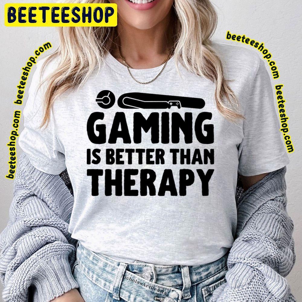 Black Text Therapy Game Beeteeshop Trending Unisex T-Shirt Black Text Therapy Game Beeteeshop Trending Unisex T-Shirt