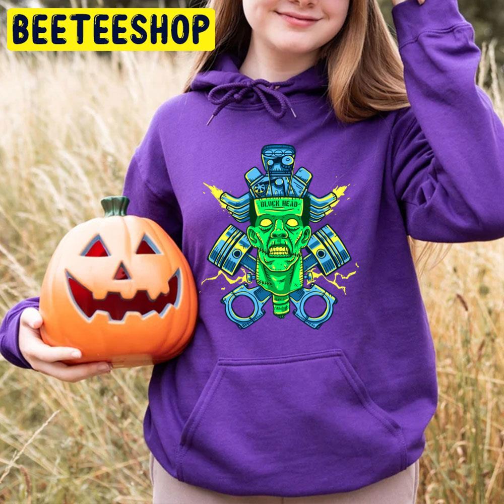 Block Head Frankenstein Halloween Beeteeshop Trending Unisex T-Shirt Block Head Frankenstein Halloween Beeteeshop Trending Unisex T-Shirt