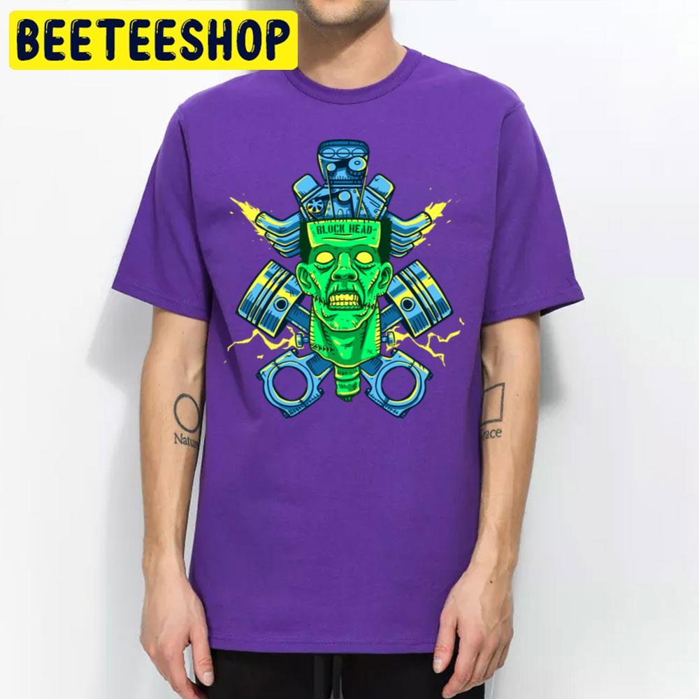 Block Head Frankenstein Halloween Beeteeshop Trending Unisex T-Shirt Block Head Frankenstein Halloween Beeteeshop Trending Unisex T-Shirt