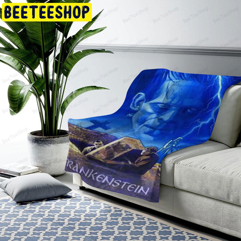 Blue Monster Frankenstein Halloween Beeteeshop US Cozy Blanket Blue Monster Frankenstein Halloween Beeteeshop US Cozy Blanket