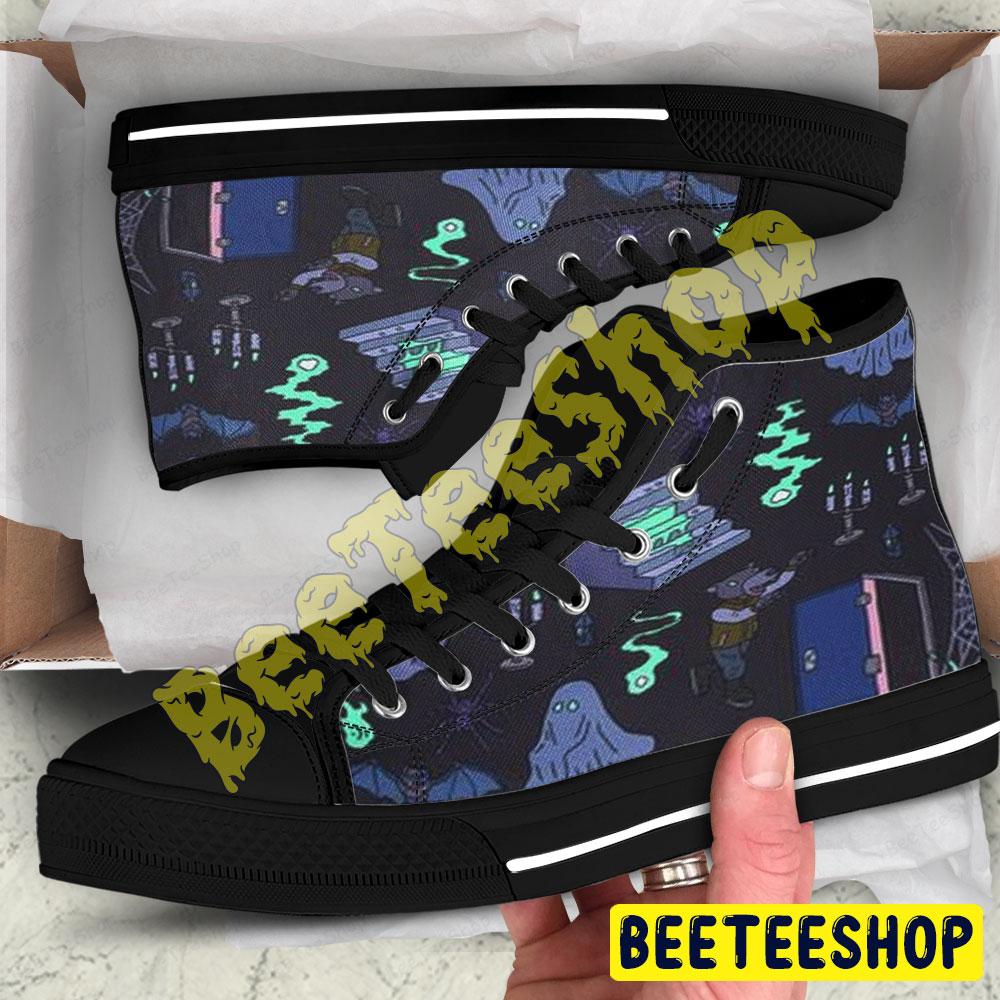 Boos Halloween Pattern 10 Beeteeshop Adults High Top Canvas Shoes Boos Halloween Pattern 10 Beeteeshop Adults High Top Canvas Shoes