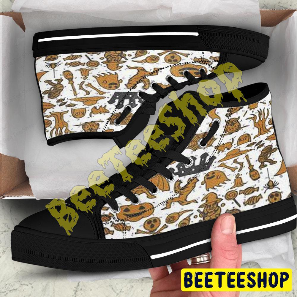 Boos Halloween Pattern 139 Beeteeshop Adults High Top Canvas Shoes Boos Halloween Pattern 139 Beeteeshop Adults High Top Canvas Shoes