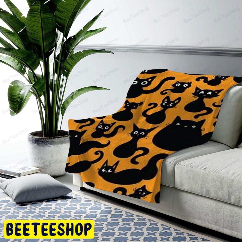 Cats Halloween Pattern 003 Beeteeshop US Cozy Blanket Cats Halloween Pattern 003 Beeteeshop US Cozy Blanket
