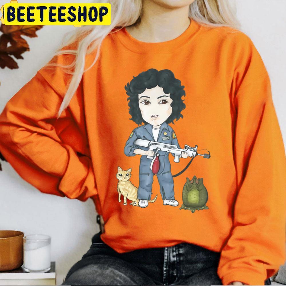 Cute Cat And Ellen Ripley Halloween Beeteeshop Trending Unisex T-Shirt Cute Cat And Ellen Ripley Halloween Beeteeshop Trending Unisex T-Shirt