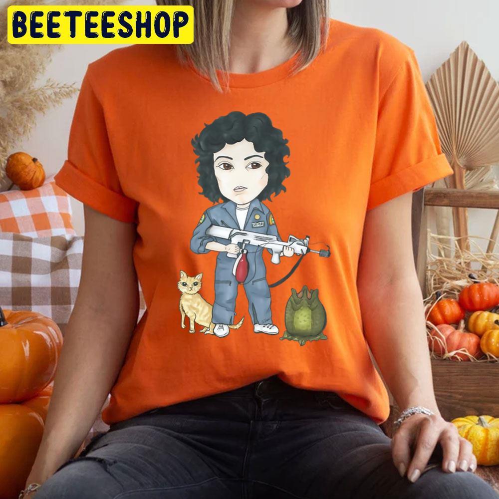 Cute Cat And Ellen Ripley Halloween Beeteeshop Trending Unisex T-Shirt Cute Cat And Ellen Ripley Halloween Beeteeshop Trending Unisex T-Shirt