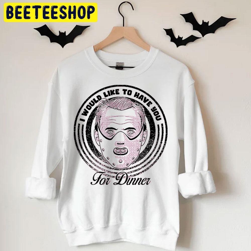 For Dinner Hannibal Lecter Halloween Beeteeshop Trending Unisex T-Shirt For Dinner Hannibal Lecter Halloween Beeteeshop Trending Unisex T-Shirt