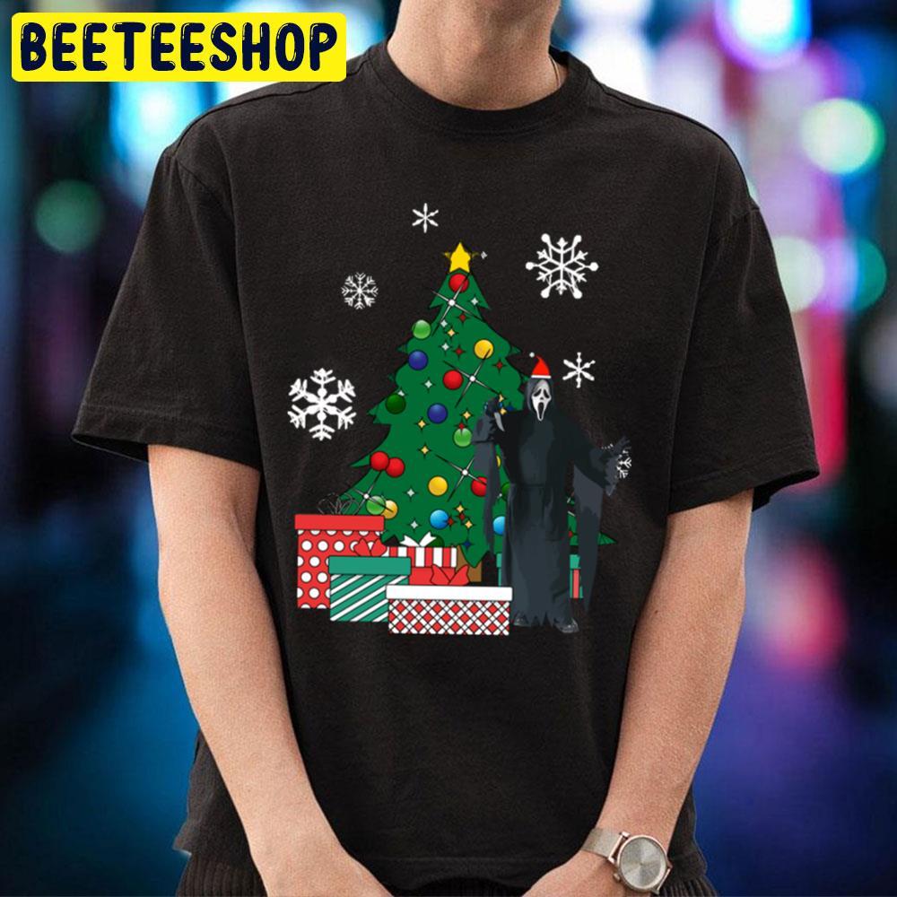 Ghostface Around The Christmas Tree Scream Halloween Beeteeshop Trending Unisex T-Shirt Ghostface Around The Christmas Tree Scream Halloween Beeteeshop Trending Unisex T-Shirt