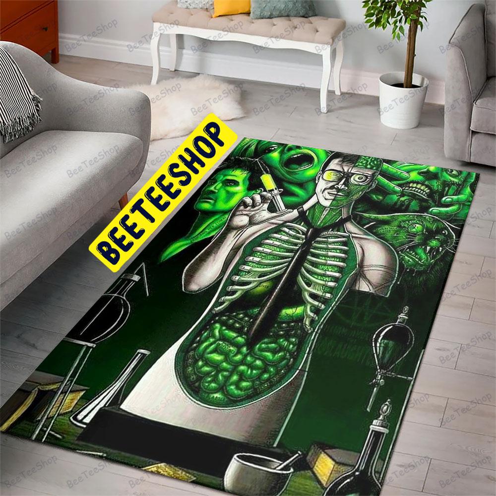 Green Horror Re-Animator Halloween Beeteeshop Rug Rectangle Green Horror Re-Animator Halloween Beeteeshop Rug Rectangle