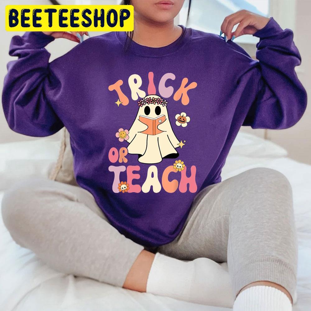 Groovy Halloween Trick Or Teach Ghostface Beeteeshop Trending Unisex T-Shirt Groovy Halloween Trick Or Teach Ghostface Beeteeshop Trending Unisex T-Shirt