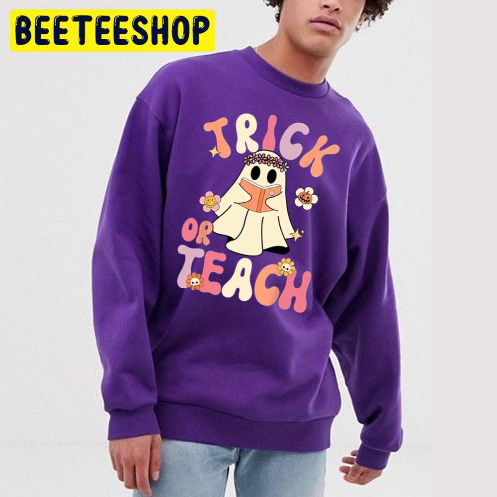 Groovy Halloween Trick Or Teach Ghostface Beeteeshop Trending Unisex T-Shirt Groovy Halloween Trick Or Teach Ghostface Beeteeshop Trending Unisex T-Shirt