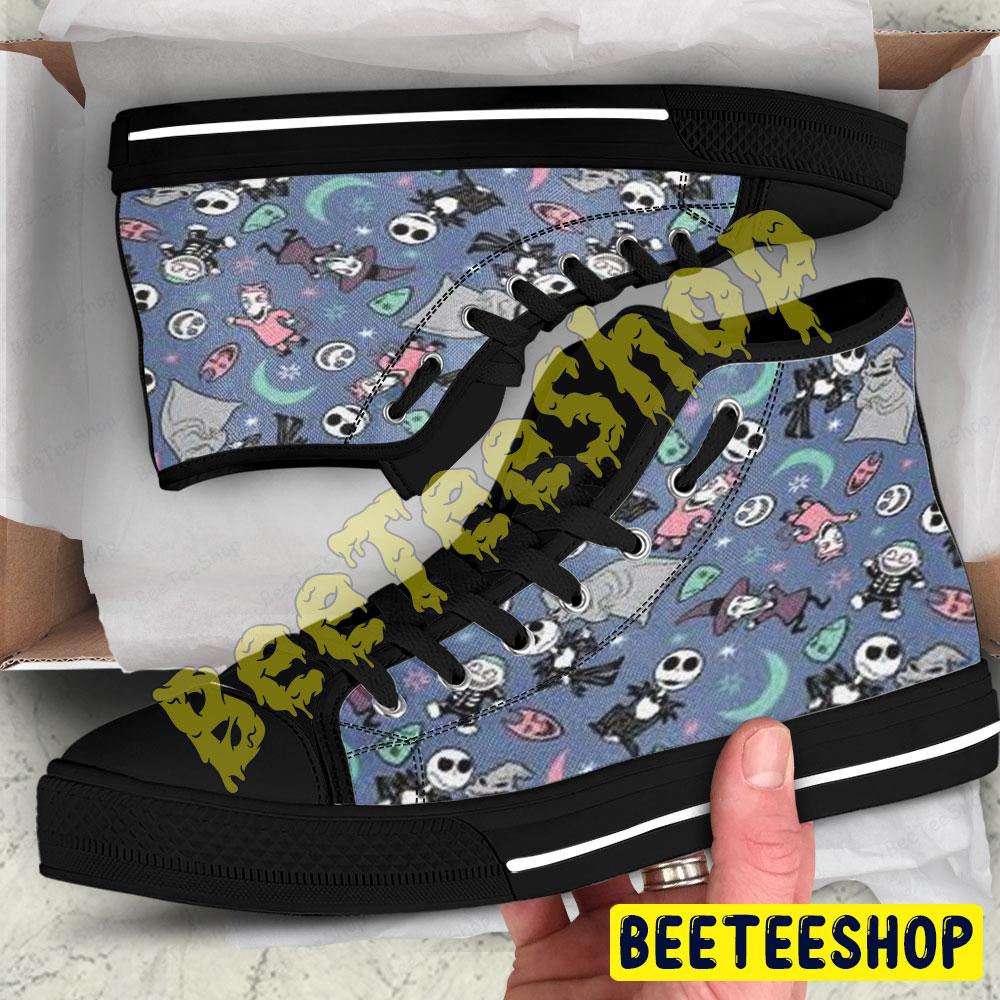 Halloween Pattern 110 Beeteeshop Adults High Top Canvas Shoes Halloween Pattern 110 Beeteeshop Adults High Top Canvas Shoes