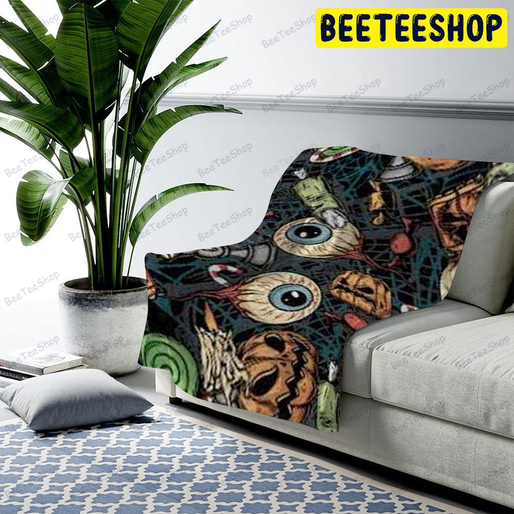 Halloween Pattern 130 Beeteeshop US Cozy Blanket Halloween Pattern 130 Beeteeshop US Cozy Blanket