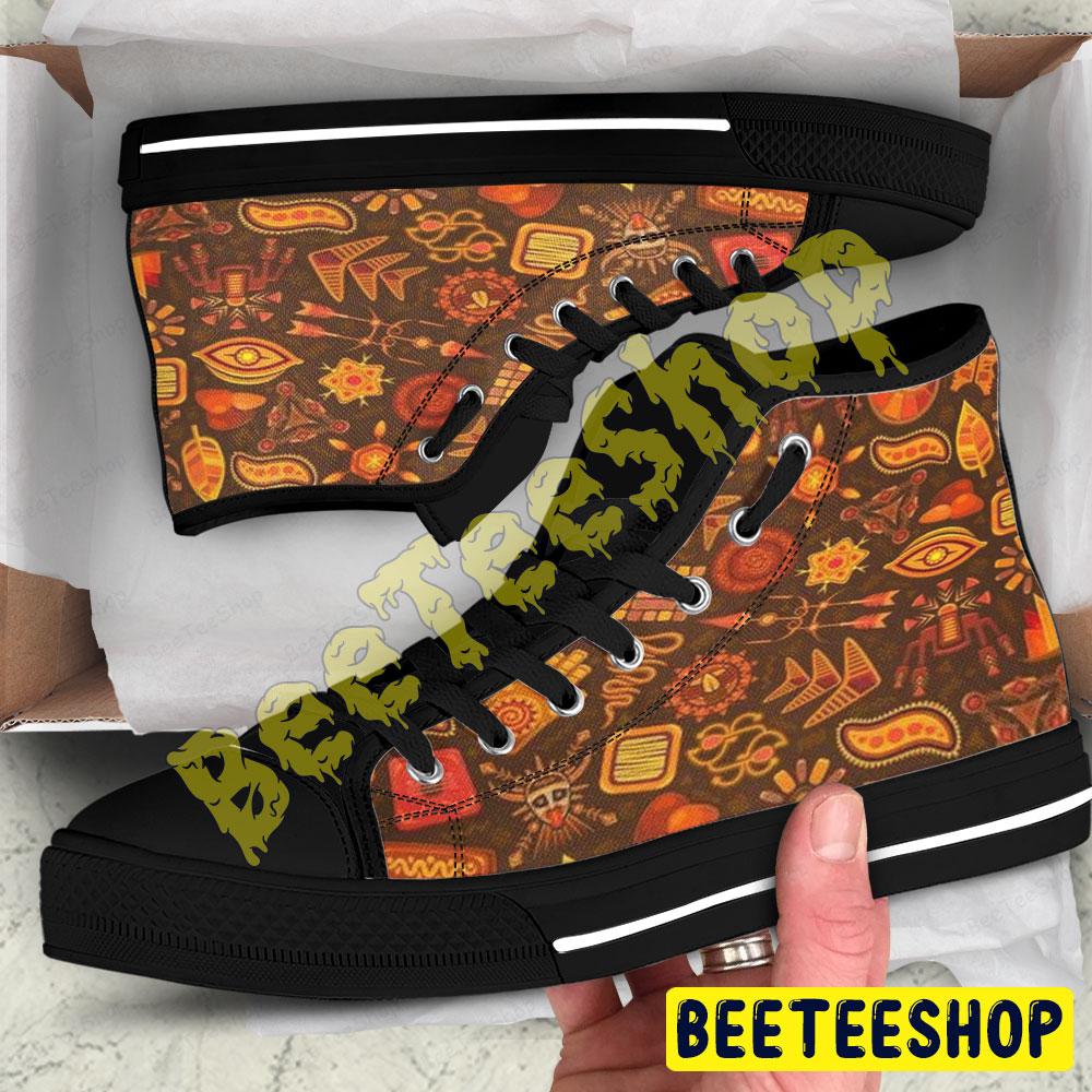 Halloween Pattern 378 Beeteeshop Adults High Top Canvas Shoes Halloween Pattern 378 Beeteeshop Adults High Top Canvas Shoes