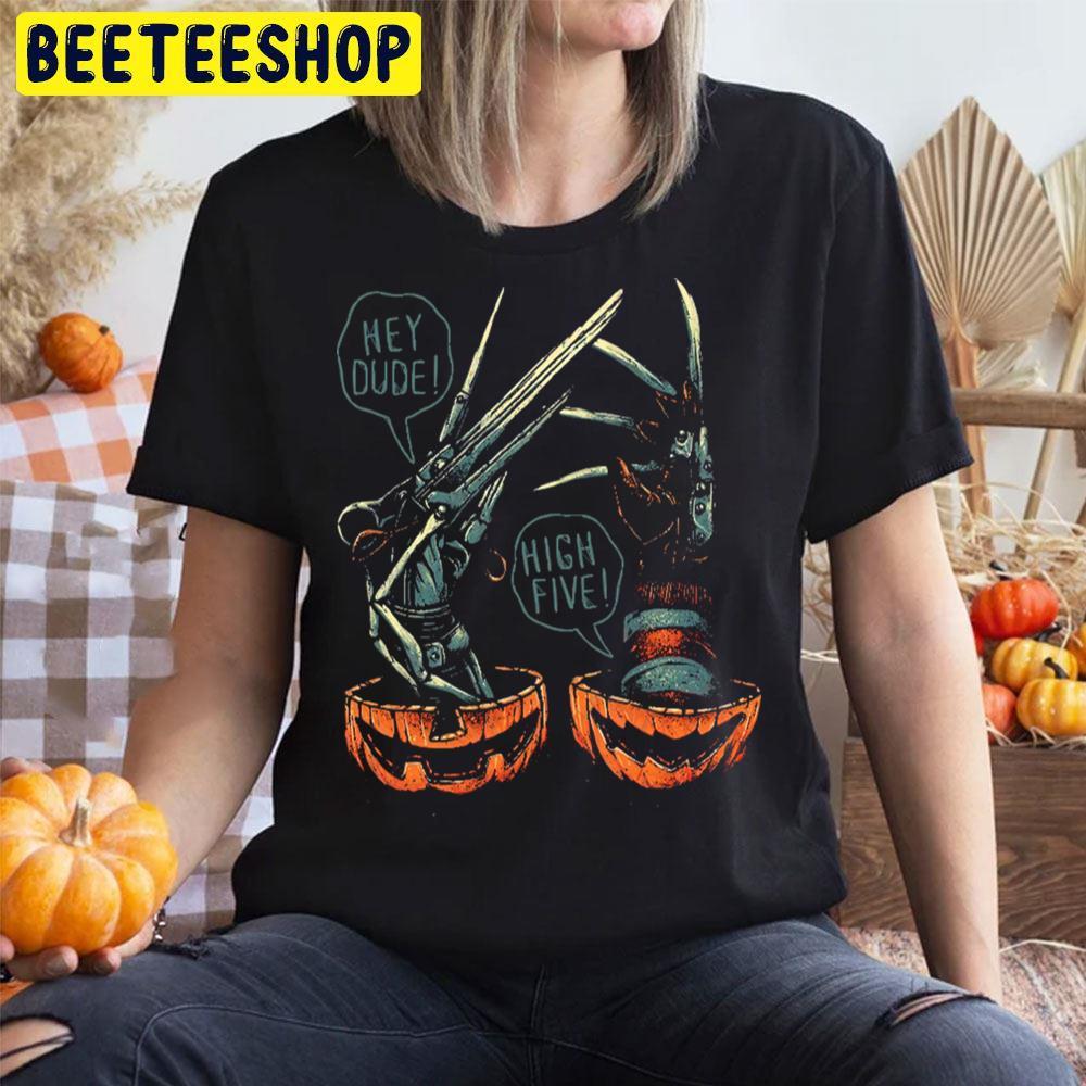 Hey Dude High Five Edward Scissorhands Halloween Beeteeshop Trending Unisex T-Shirt Hey Dude High Five Edward Scissorhands Halloween Beeteeshop Trending Unisex T-Shirt