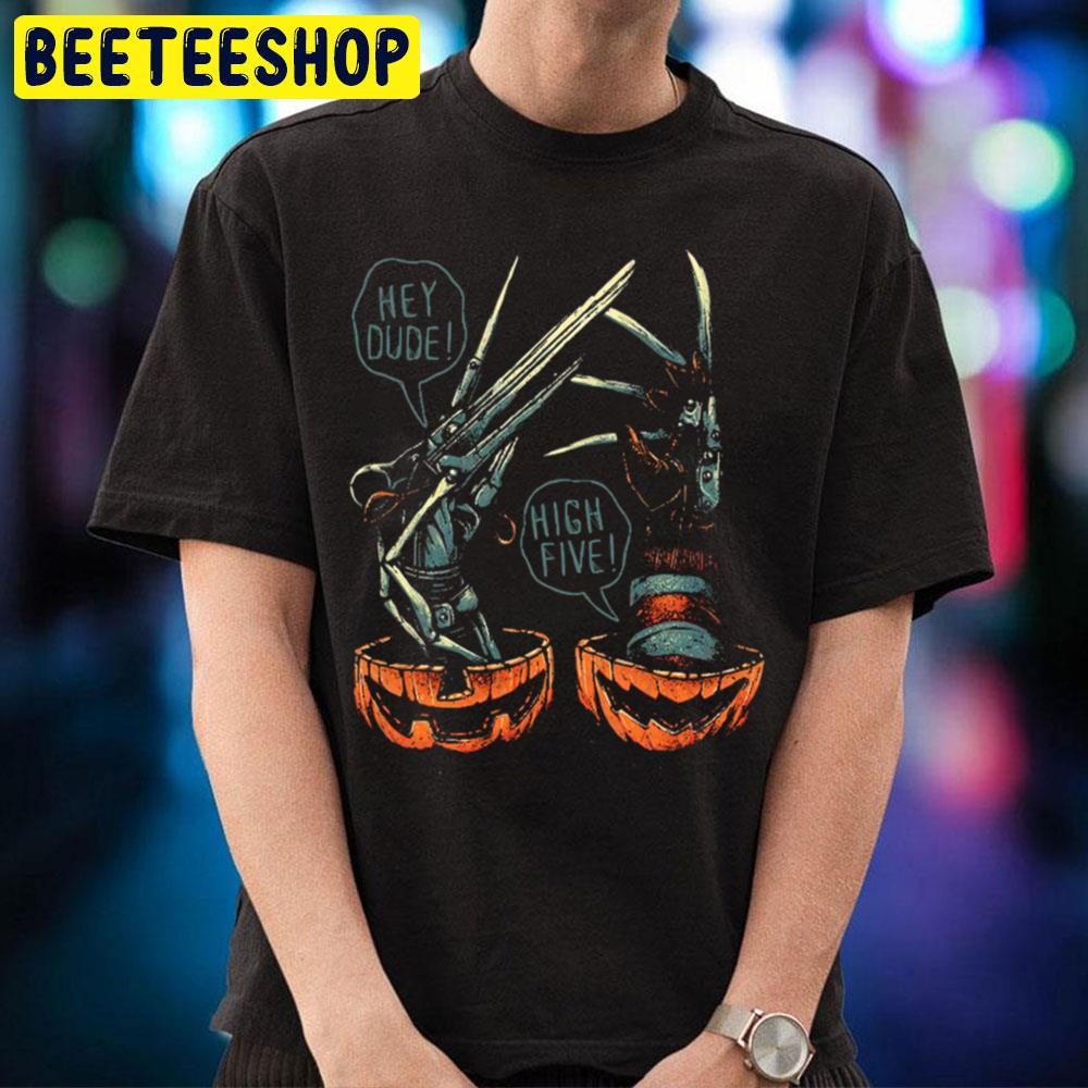 Hey Dude High Five Edward Scissorhands Halloween Beeteeshop Trending Unisex T-Shirt Hey Dude High Five Edward Scissorhands Halloween Beeteeshop Trending Unisex T-Shirt