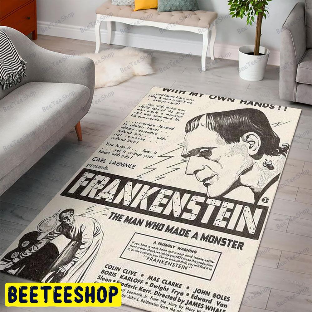 I Made Him Frankenstein Halloween Beeteeshop Rug Rectangle I Made Him Frankenstein Halloween Beeteeshop Rug Rectangle