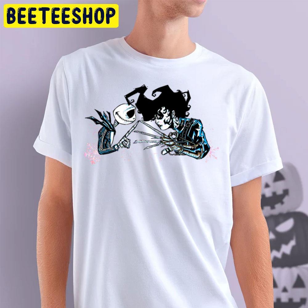 Jack And Edward Scissorhands Halloween Beeteeshop Trending Unisex T-Shirt Jack And Edward Scissorhands Halloween Beeteeshop Trending Unisex T-Shirt
