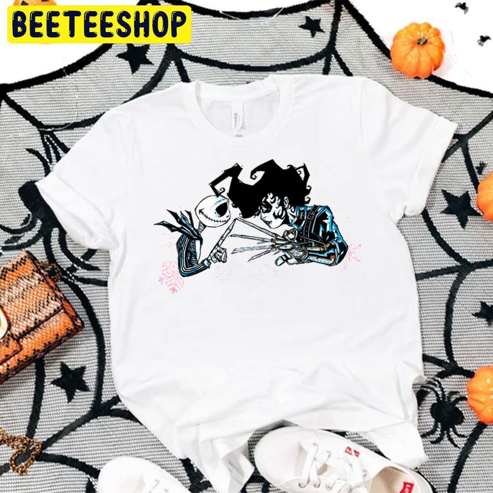 Jack And Edward Scissorhands Halloween Beeteeshop Trending Unisex T-Shirt Jack And Edward Scissorhands Halloween Beeteeshop Trending Unisex T-Shirt