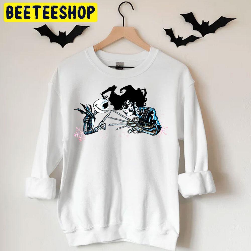 Jack And Edward Scissorhands Halloween Beeteeshop Trending Unisex T-Shirt Jack And Edward Scissorhands Halloween Beeteeshop Trending Unisex T-Shirt