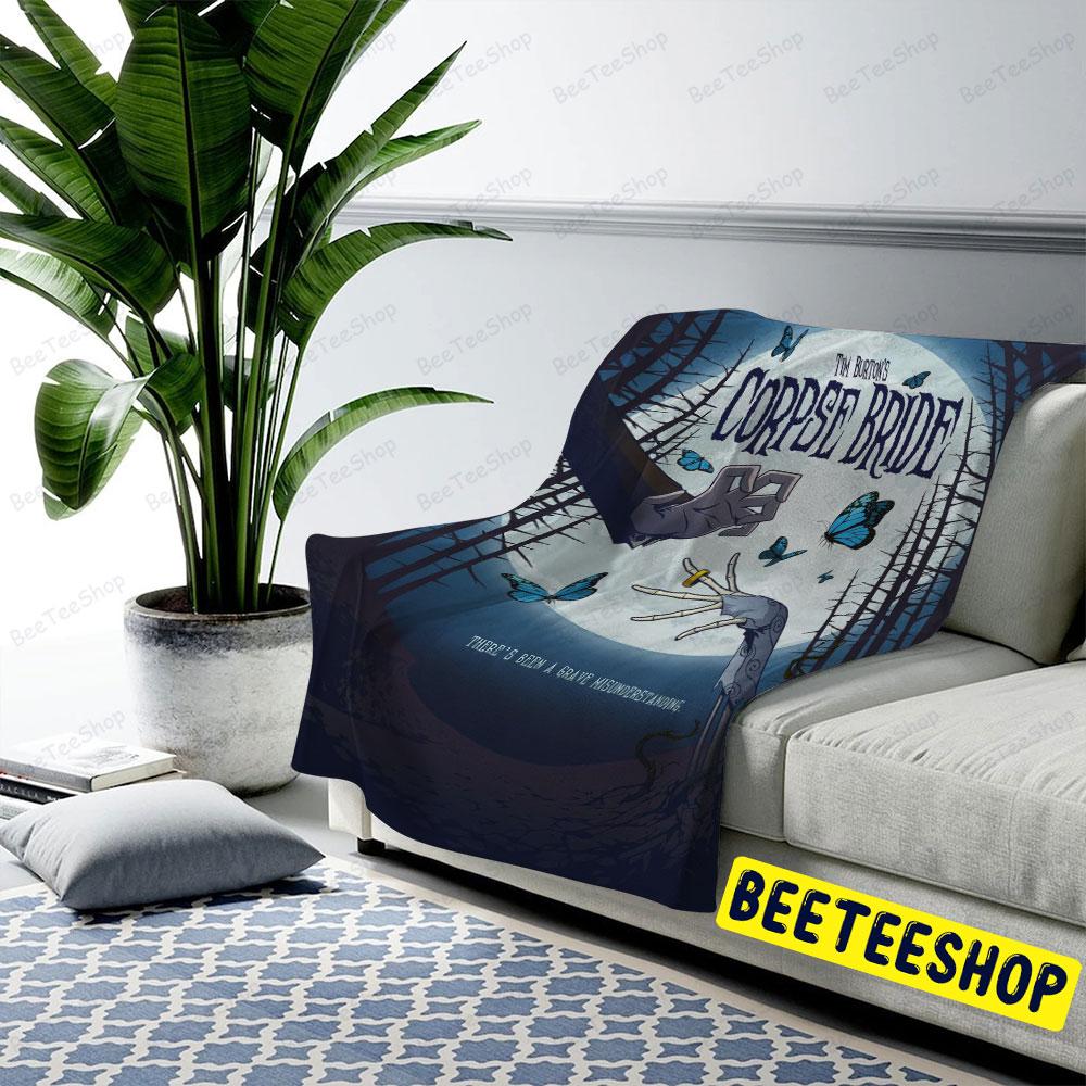 Moon Hand Corpse Bride Halloween Beeteeshop US Cozy Blanket Moon Hand Corpse Bride Halloween Beeteeshop US Cozy Blanket
