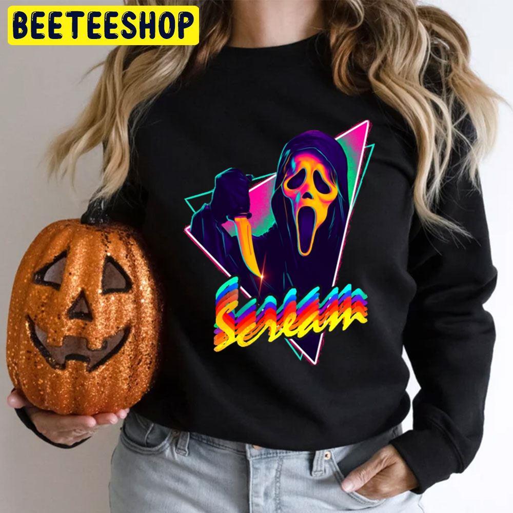 Neon Style What's Your Favorite Scary Movie Scream Halloween Beeteeshop Trending Unisex T-Shirt Neon Style What's Your Favorite Scary Movie Scream Halloween Beeteeshop Trending Unisex T-Shirt