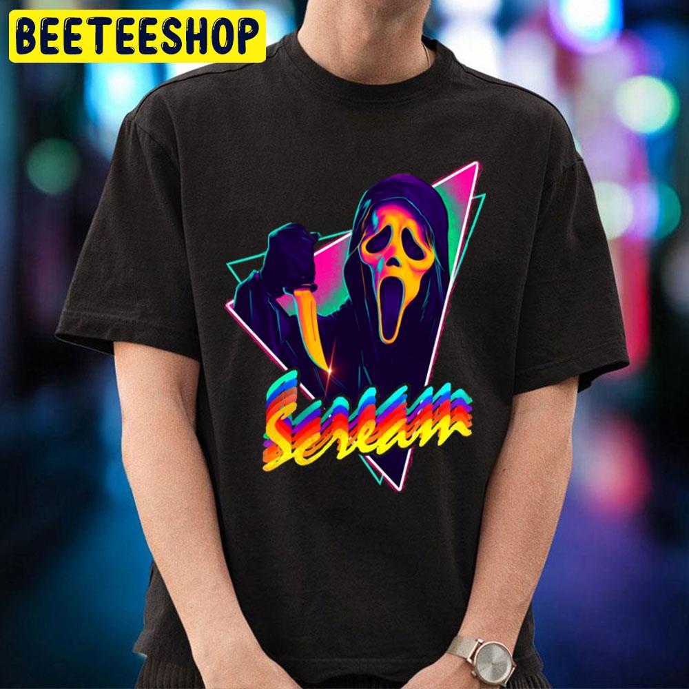 Neon Style What's Your Favorite Scary Movie Scream Halloween Beeteeshop Trending Unisex T-Shirt Neon Style What's Your Favorite Scary Movie Scream Halloween Beeteeshop Trending Unisex T-Shirt