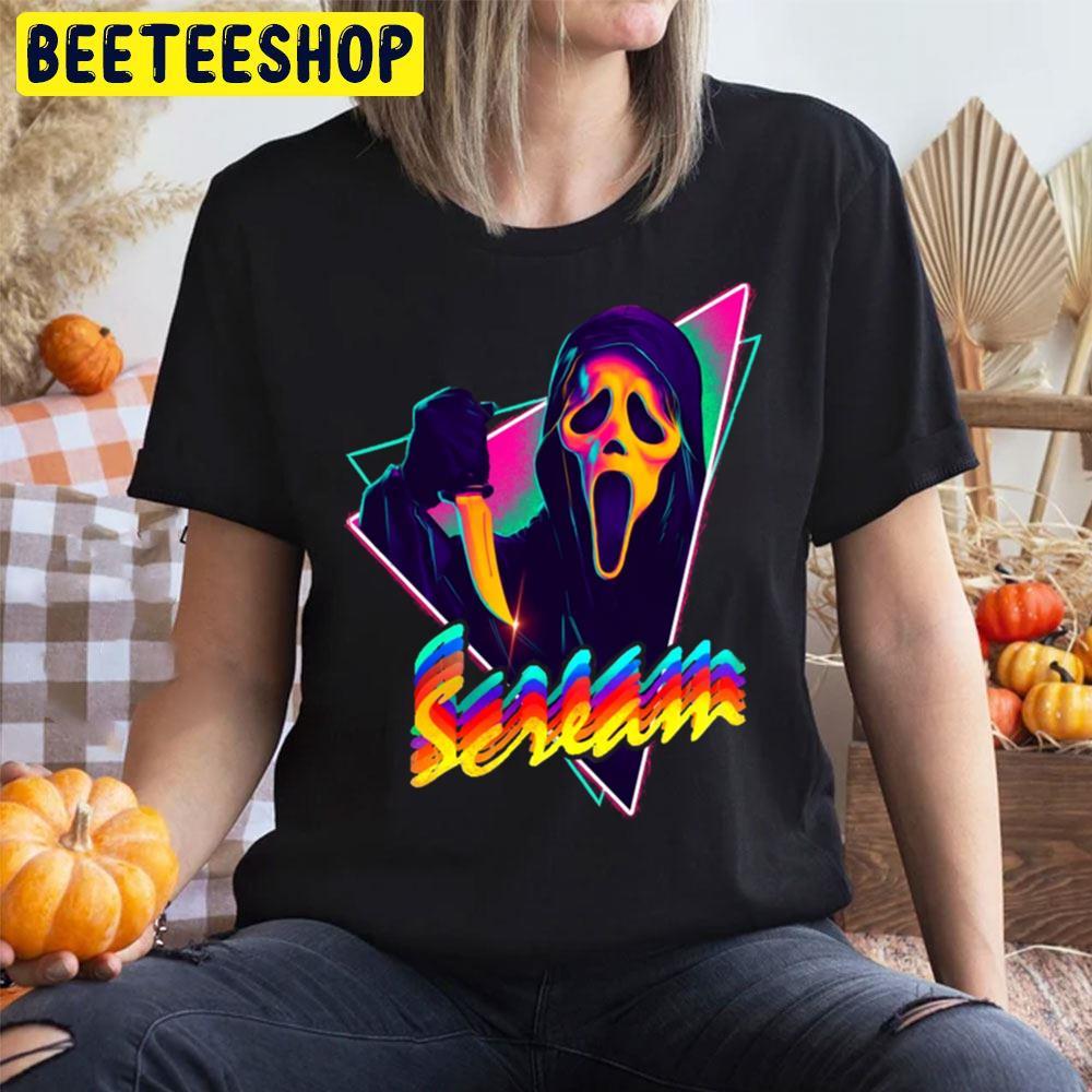 Neon Style What's Your Favorite Scary Movie Scream Halloween Beeteeshop Trending Unisex T-Shirt Neon Style What's Your Favorite Scary Movie Scream Halloween Beeteeshop Trending Unisex T-Shirt
