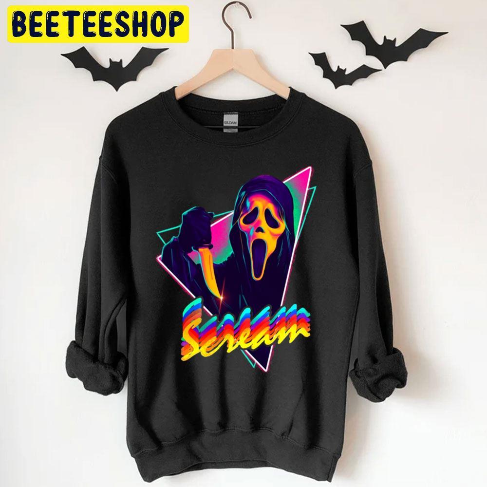 Neon Style What's Your Favorite Scary Movie Scream Halloween Beeteeshop Trending Unisex T-Shirt Neon Style What's Your Favorite Scary Movie Scream Halloween Beeteeshop Trending Unisex T-Shirt