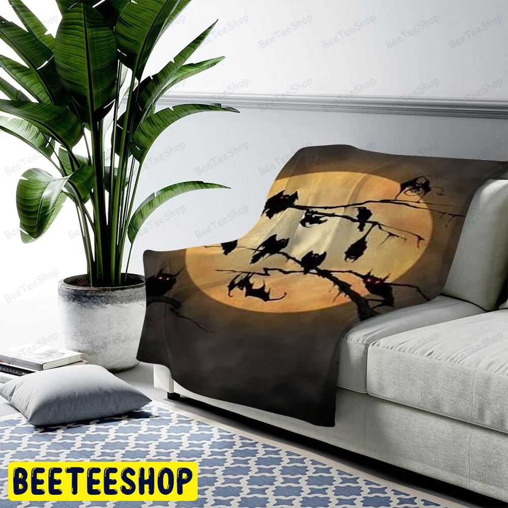 Owl Crows Halloween Pattern Beeteeshop US Cozy Blanket Owl Crows Halloween Pattern Beeteeshop US Cozy Blanket