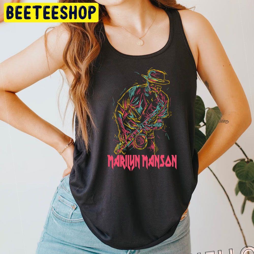 Playing Trumpet Marilyn Manson Beeteeshop Trending Unisex T-Shirt Playing Trumpet Marilyn Manson Beeteeshop Trending Unisex T-Shirt