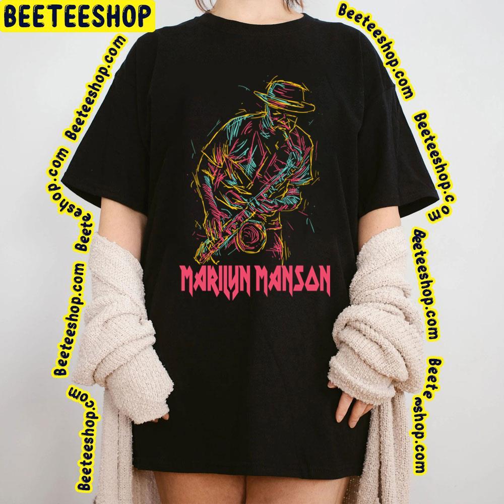 Playing Trumpet Marilyn Manson Beeteeshop Trending Unisex T-Shirt Playing Trumpet Marilyn Manson Beeteeshop Trending Unisex T-Shirt