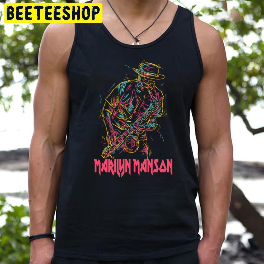 Playing Trumpet Marilyn Manson Beeteeshop Trending Unisex T-Shirt Playing Trumpet Marilyn Manson Beeteeshop Trending Unisex T-Shirt