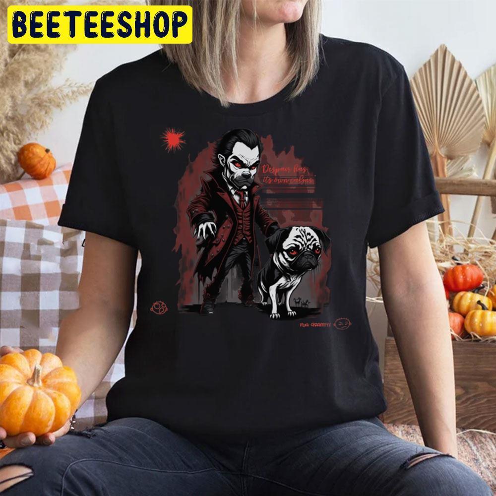 Pug And Dracula Graffiti Happy Halloween Beeteeshop Trending Unisex T-Shirt Pug And Dracula Graffiti Happy Halloween Beeteeshop Trending Unisex T-Shirt