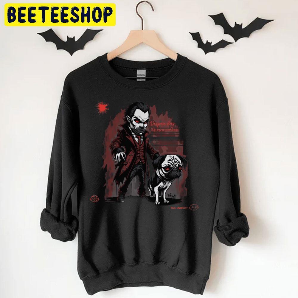 Pug And Dracula Graffiti Happy Halloween Beeteeshop Trending Unisex T-Shirt Pug And Dracula Graffiti Happy Halloween Beeteeshop Trending Unisex T-Shirt
