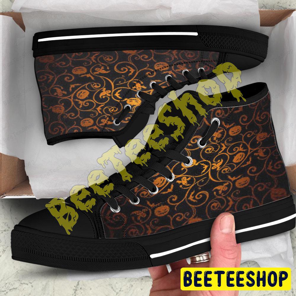 Pumpkins Halloween Pattern 020 Beeteeshop Adults High Top Canvas Shoes Pumpkins Halloween Pattern 020 Beeteeshop Adults High Top Canvas Shoes