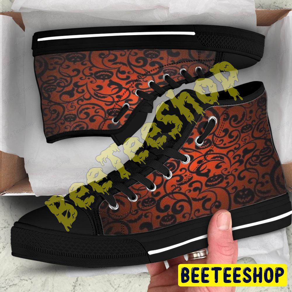 Pumpkins Halloween Pattern 042 Beeteeshop Adults High Top Canvas Shoes Pumpkins Halloween Pattern 042 Beeteeshop Adults High Top Canvas Shoes