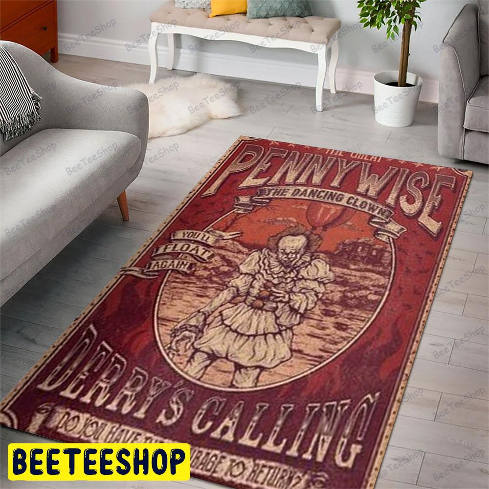 Red Art Penny Wise It Halloween Beeteeshop Rug Rectangle Red Art Penny Wise It Halloween Beeteeshop Rug Rectangle