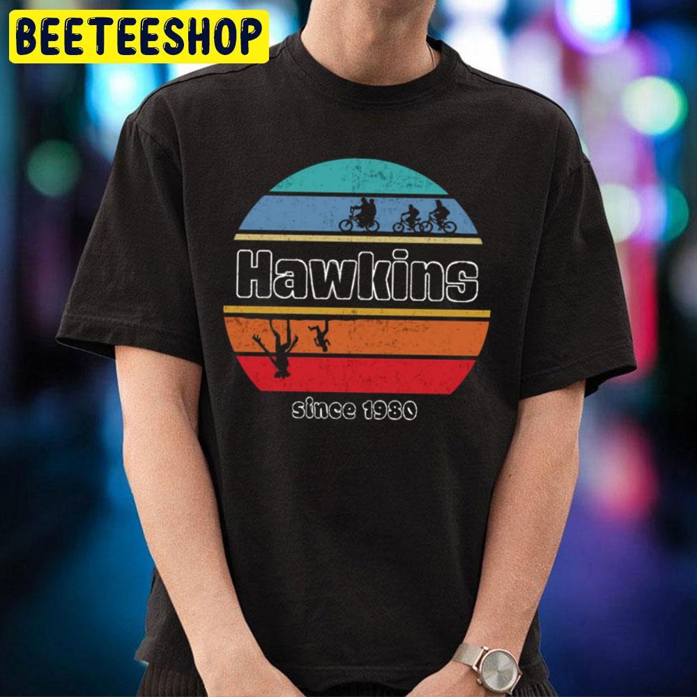 Retro Color Hawking Stranger Things Halloween Beeteeshop Trending Unisex T-Shirt Retro Color Hawking Stranger Things Halloween Beeteeshop Trending Unisex T-Shirt