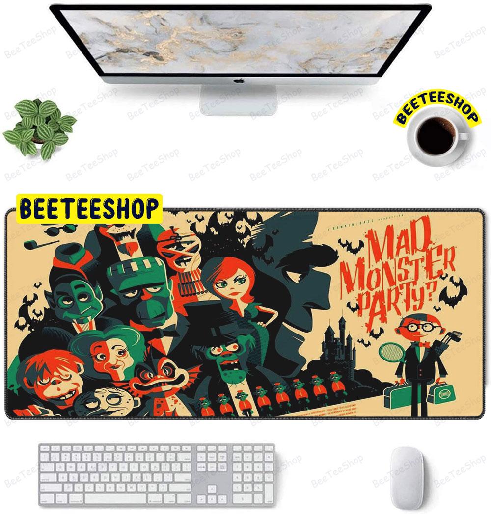 Retro Graphic Mad Monster Party Halloween Beeteeshop Mouse Pad Retro Graphic Mad Monster Party Halloween Beeteeshop Mouse Pad