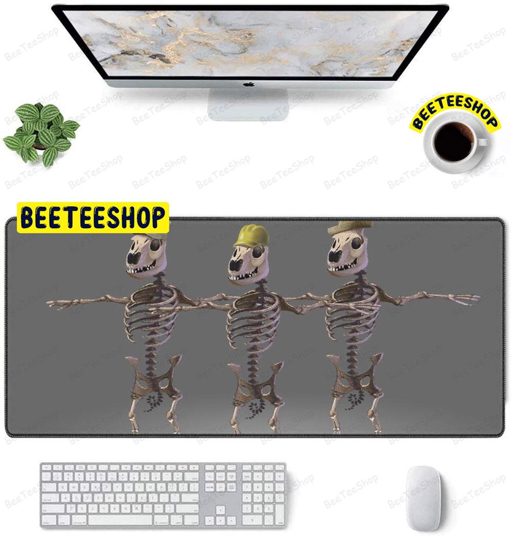 Skeleton Dogs Scared Shrekless Halloween Beeteeshop Mouse Pad Skeleton Dogs Scared Shrekless Halloween Beeteeshop Mouse Pad