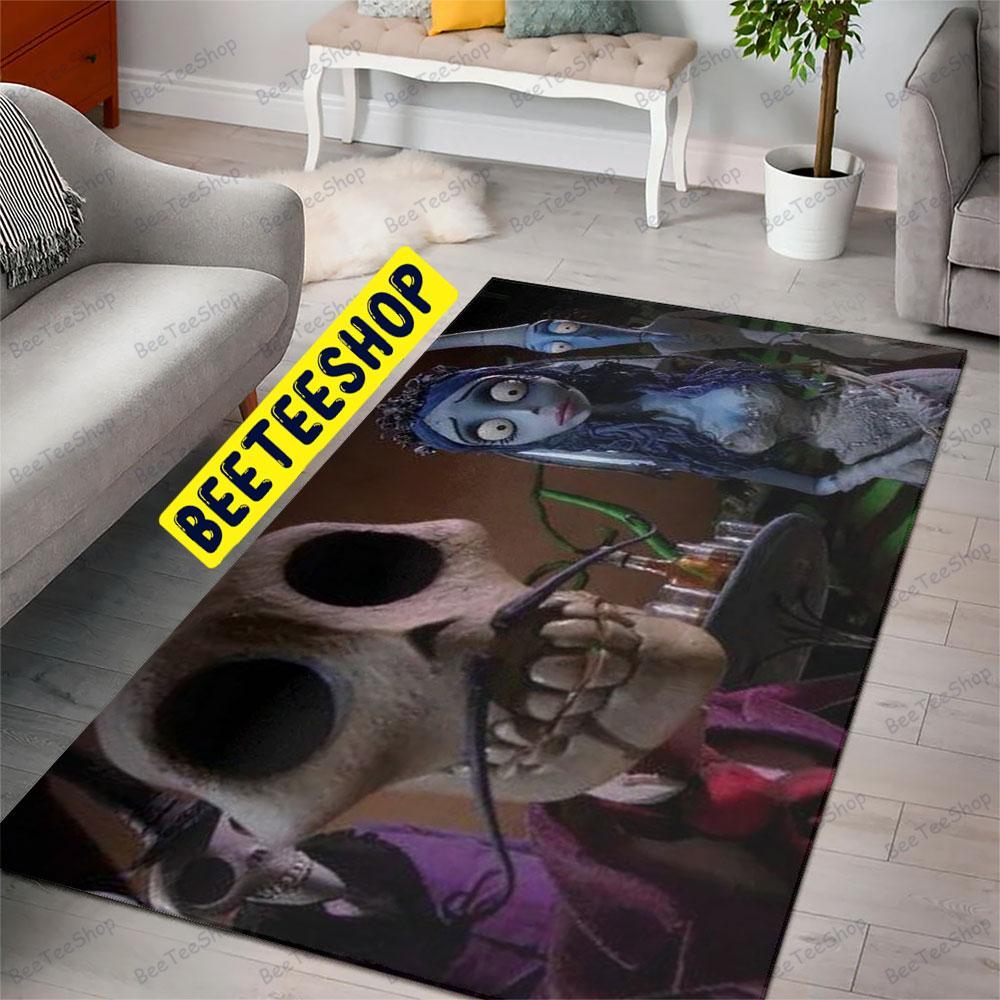 Skull And Emily The Corpse Bride Halloween Beeteeshop Rug Rectangle Skull And Emily The Corpse Bride Halloween Beeteeshop Rug Rectangle