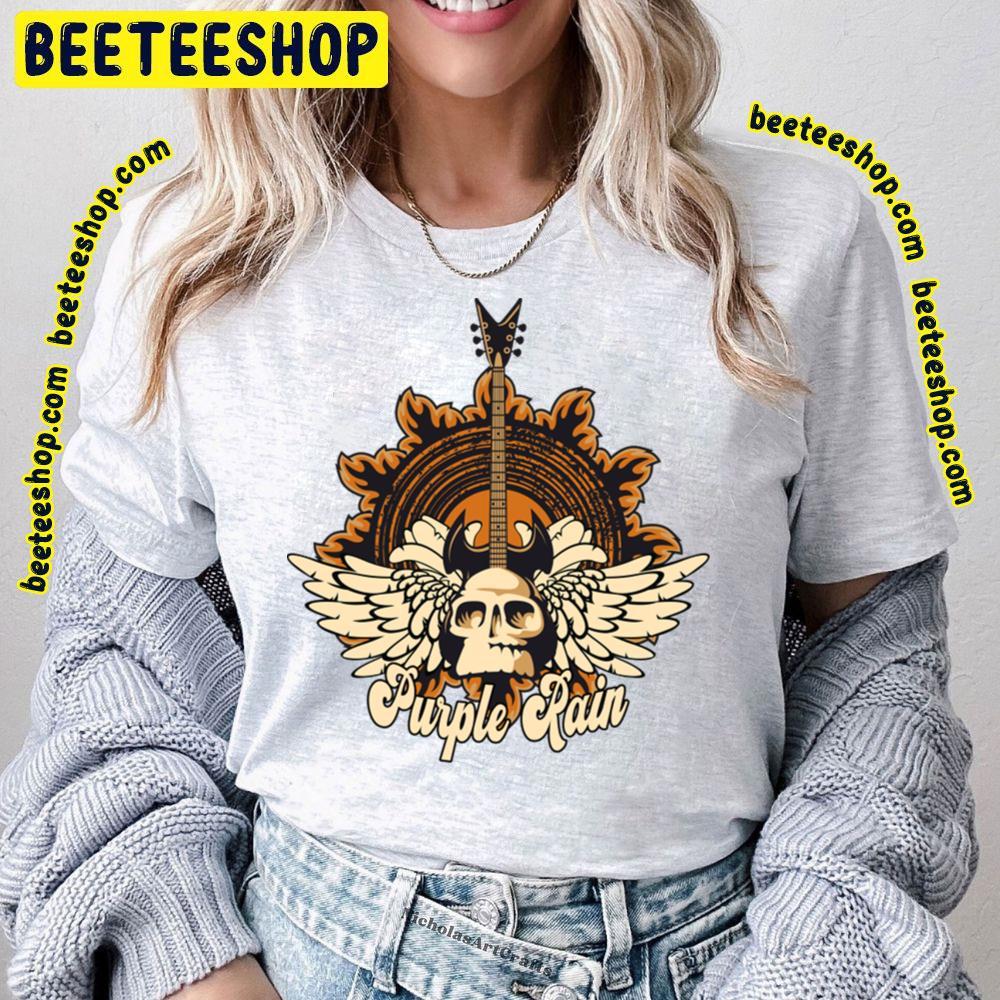Skull Angel Purple Rain Beeteeshop Trending Unisex T-Shirt Skull Angel Purple Rain Beeteeshop Trending Unisex T-Shirt