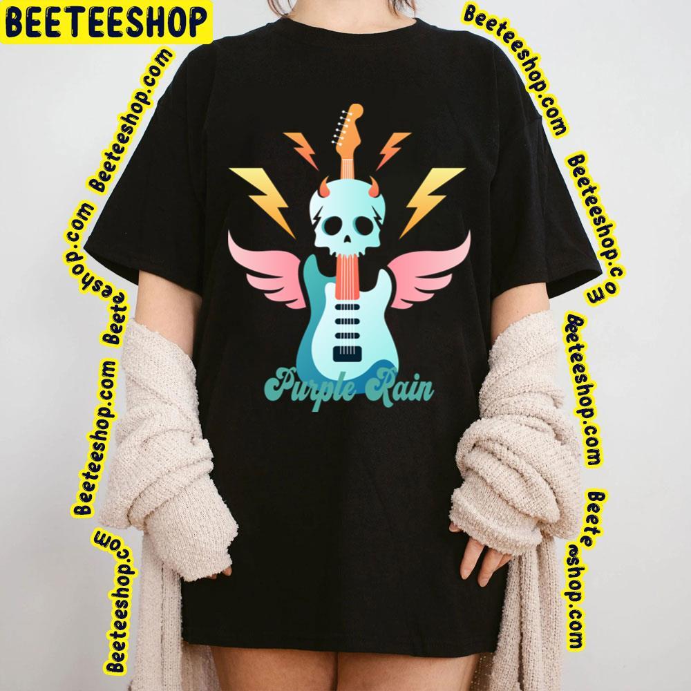 Skull Purple Rain Beeteeshop Trending Unisex T-Shirt Skull Purple Rain Beeteeshop Trending Unisex T-Shirt
