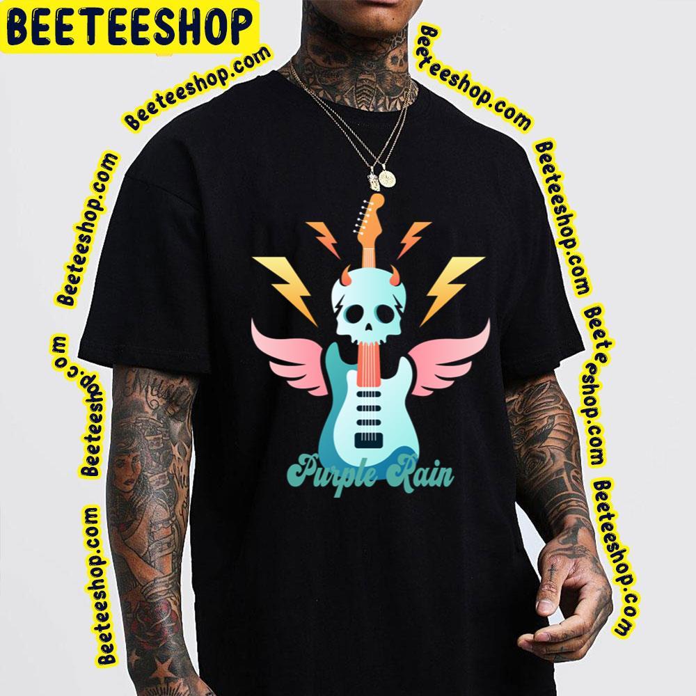 Skull Purple Rain Beeteeshop Trending Unisex T-Shirt Skull Purple Rain Beeteeshop Trending Unisex T-Shirt